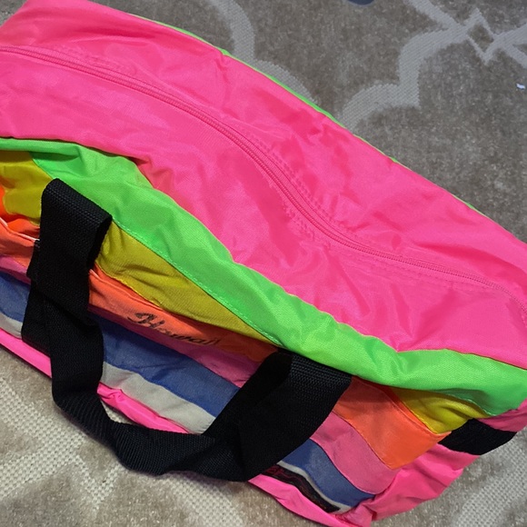 Michael Parks Vintage Hawaii Neon Rainbow Soft Cooler Duffle Bag - Picture 5 of 9